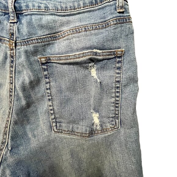 No Boundaries Junior Jeans Shorts Distressed High Rise (Sz13 W28) - Picture 8 of 8